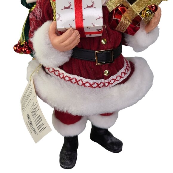 Dept 56 Possible Dreams Santa Claus Reindeer Ride Fabric Clothtique Holiday Xmas - Picture 3 of 10